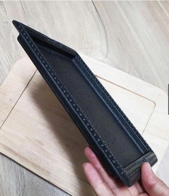 Chảo nướng rán vuông bằng gang chống dính Dragon 16x20cm