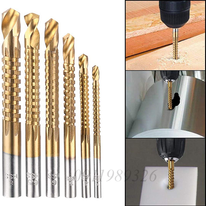 Bộ 6 mũi khoan cưa khoét lỗ xẻ rãnh đa năng
