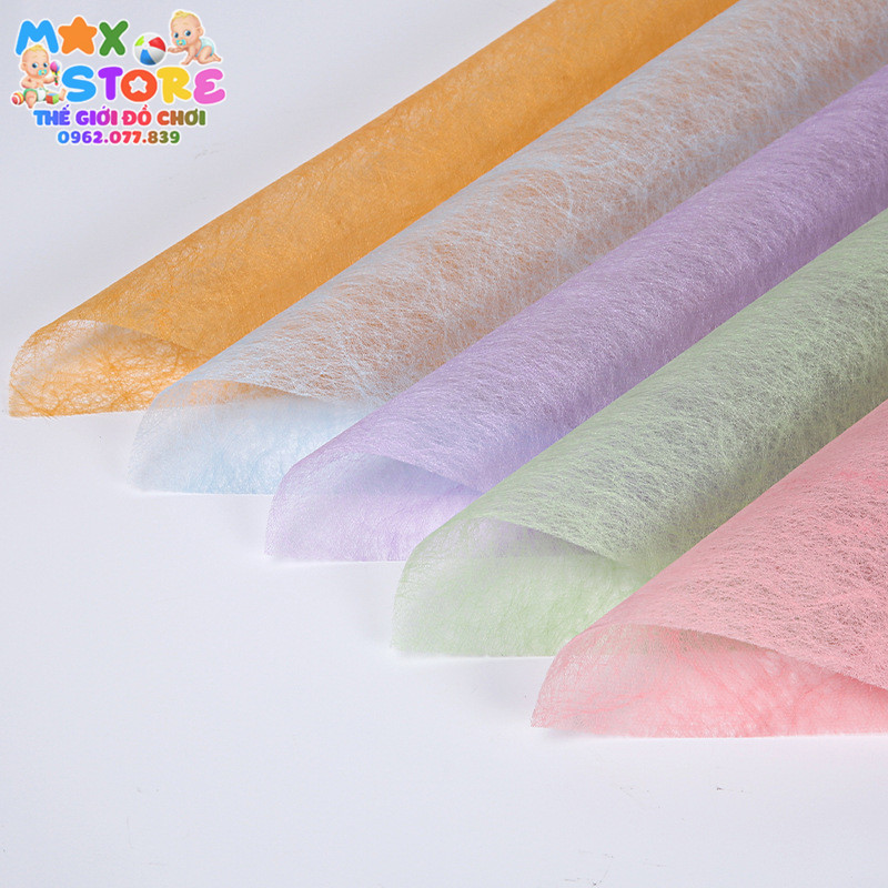 Giấy Mếch Lụa Gói Hoa Nhiều Màu Kích Thước 60*60cm