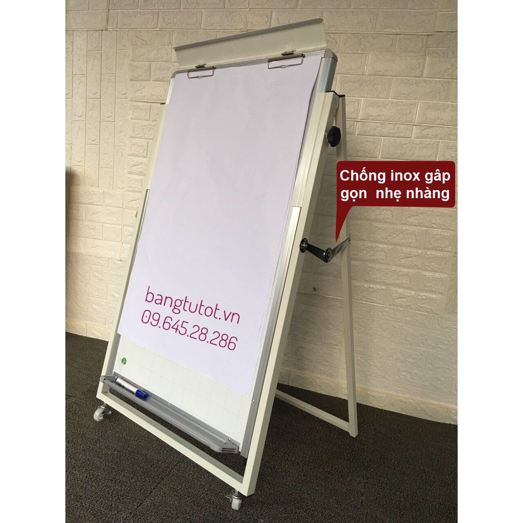 [Bảng di động-hội thảo] Bảng Flipchart chân gấp 60x100cm, ảnh thật 100%