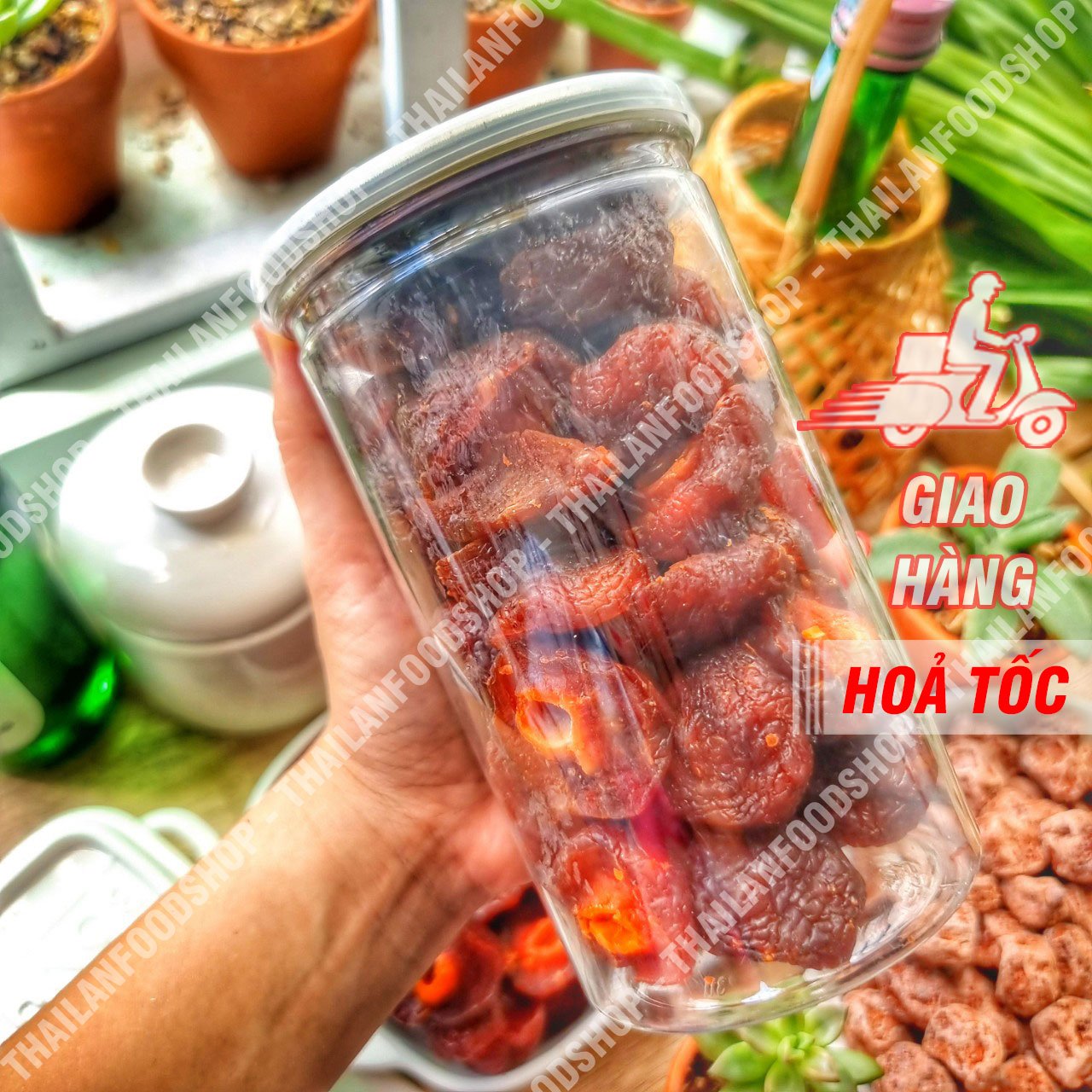 Ô Mai (Xí Muội) Đào Chẻ (Mứt Anh Đào) Lon 200gr