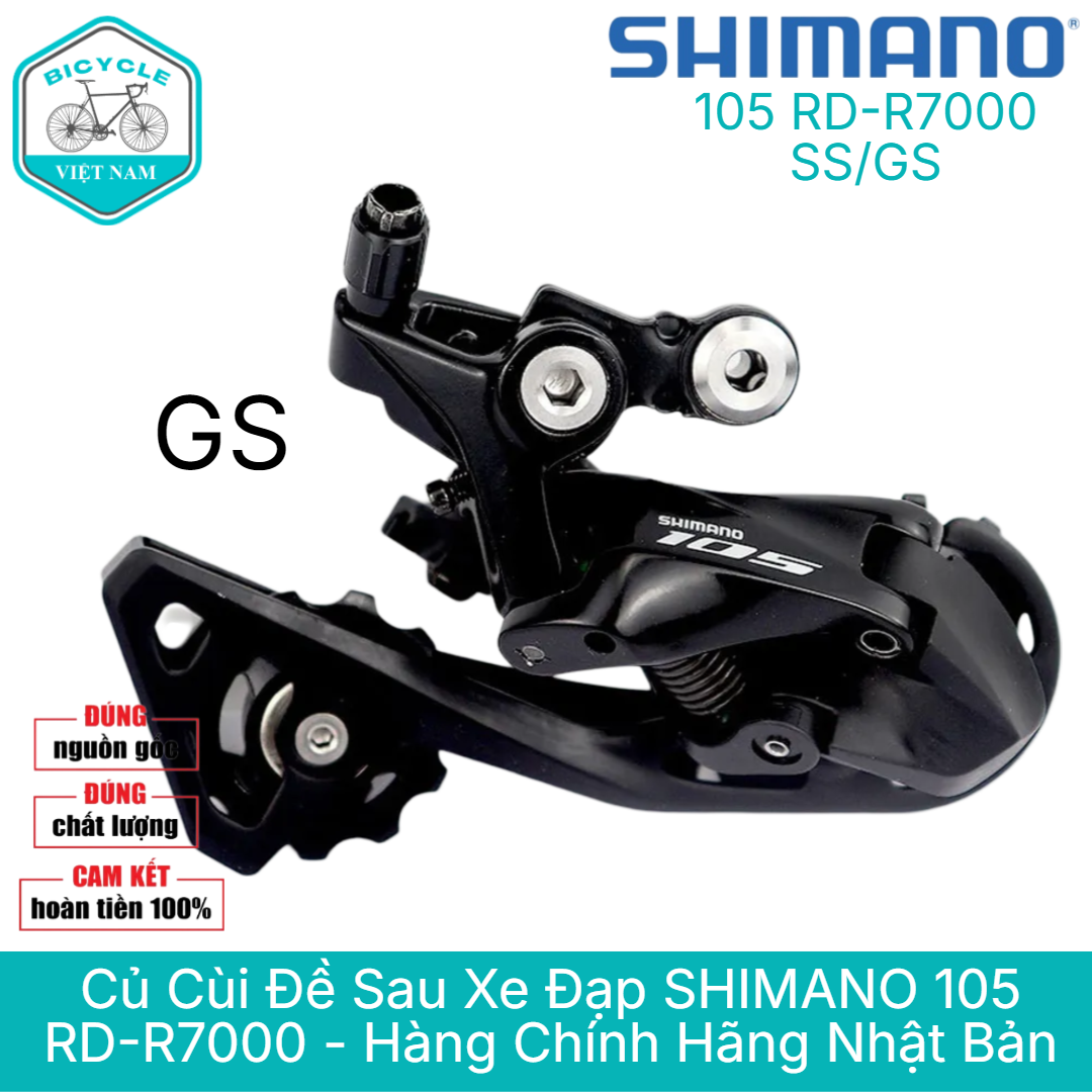 Củ Cùi Đề Sau Xe Đạp SHIMANO 105 RD R7000 11 Speed SS/GS (Dài/ Ngắn) – Chính Hãng Nhật Bản