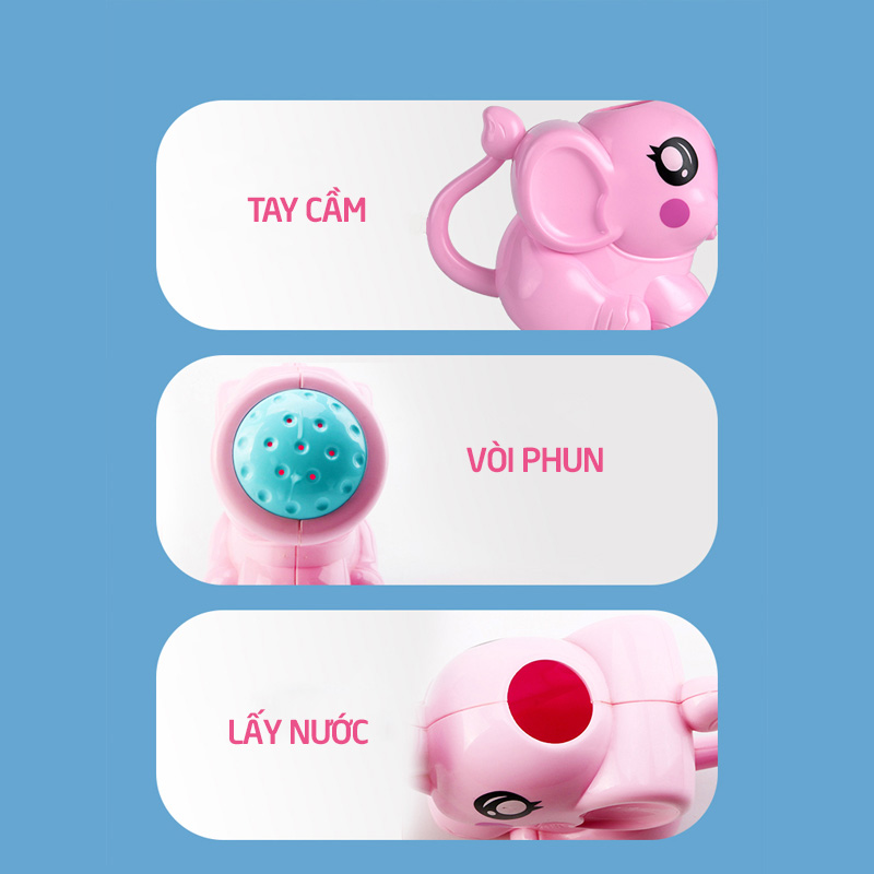 Đồ chơi nhà tắm cho bé voi phun nước