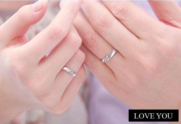 Nhẫn đôi chiếc lá tình yêu Bạc Hiểu Minh NC174S
