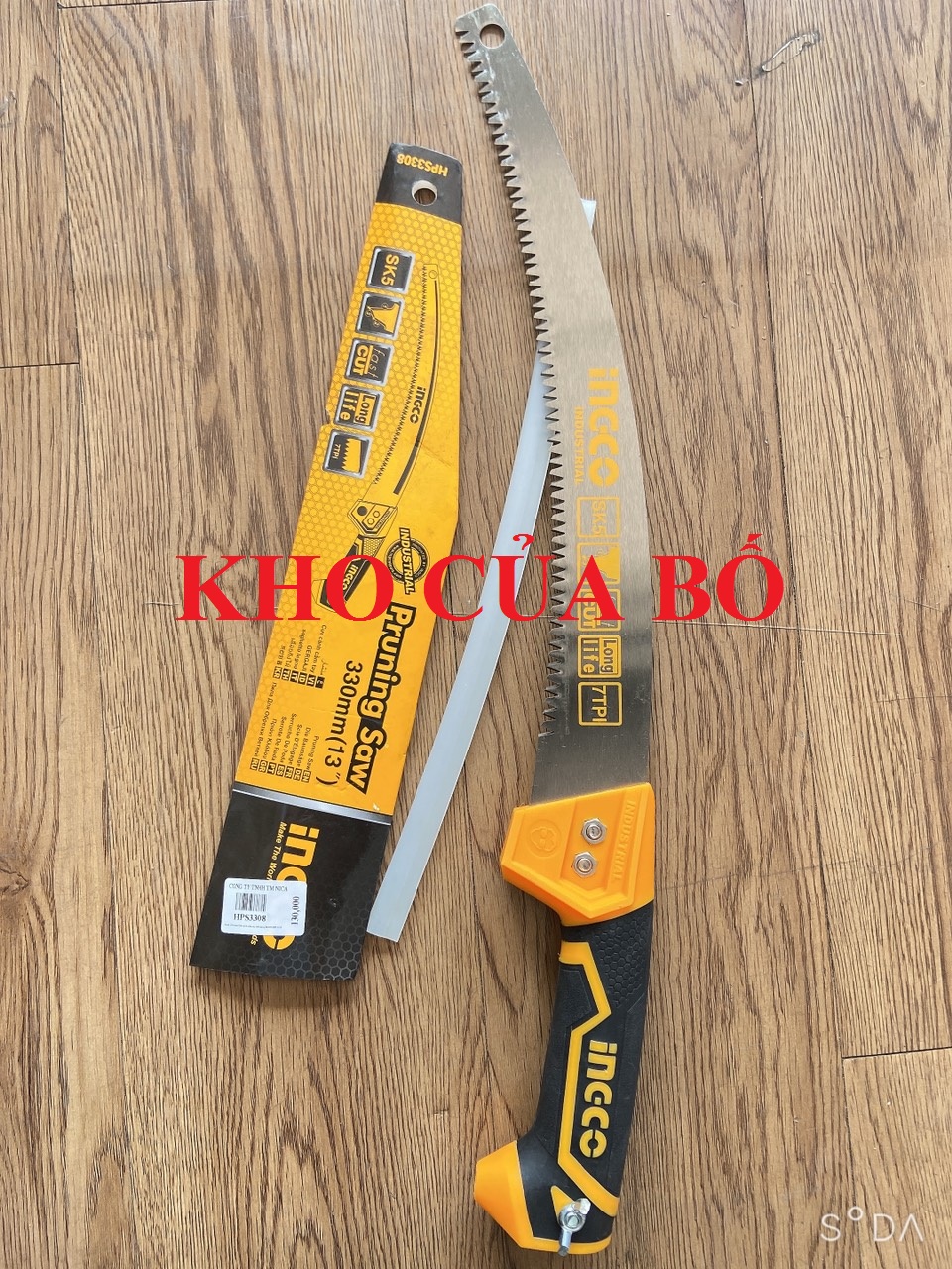 13inch cưa cành cầm tay lưỡi cong ingco hps3308