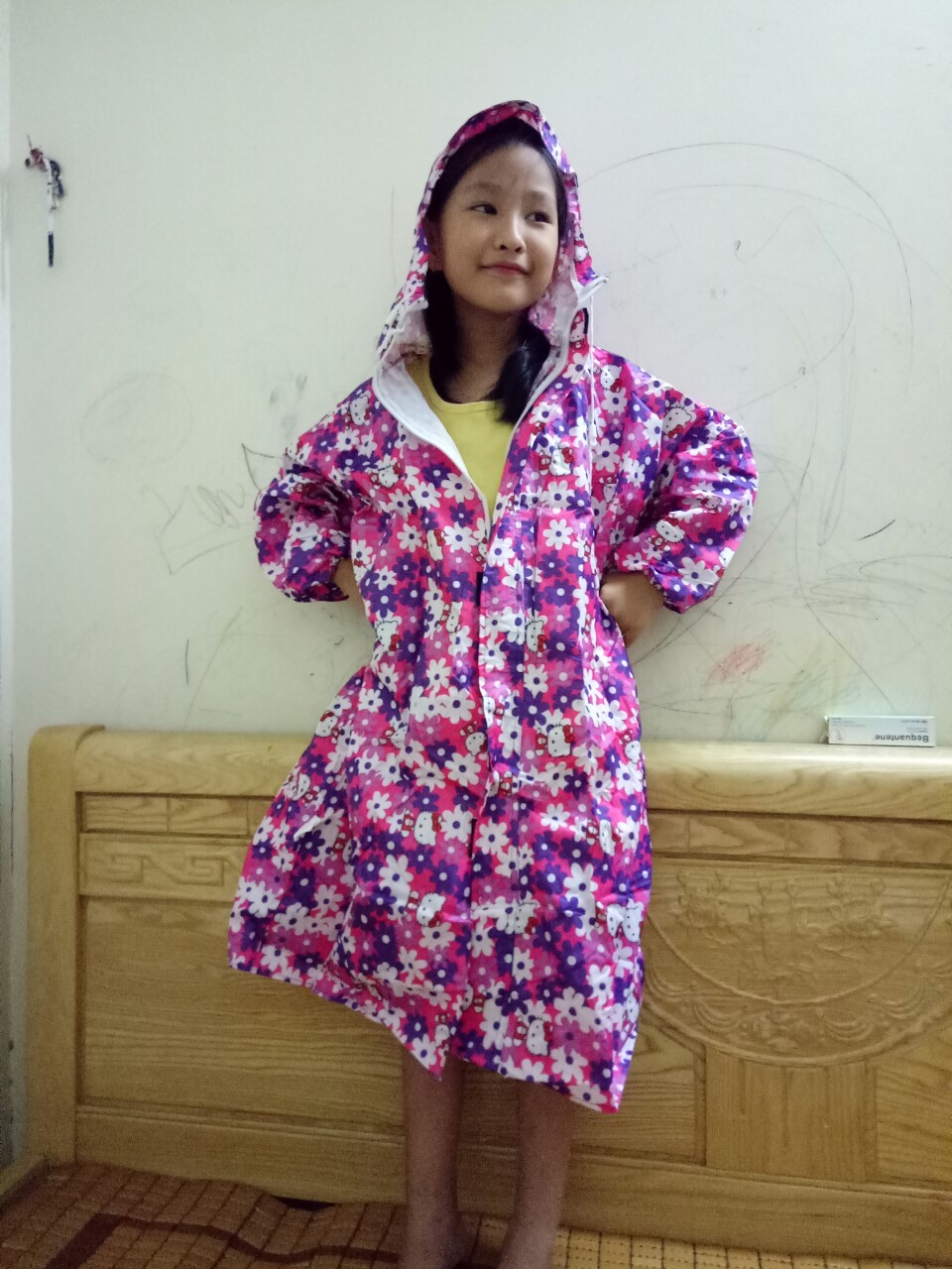 Áo mưa dây kéo trước cho bé