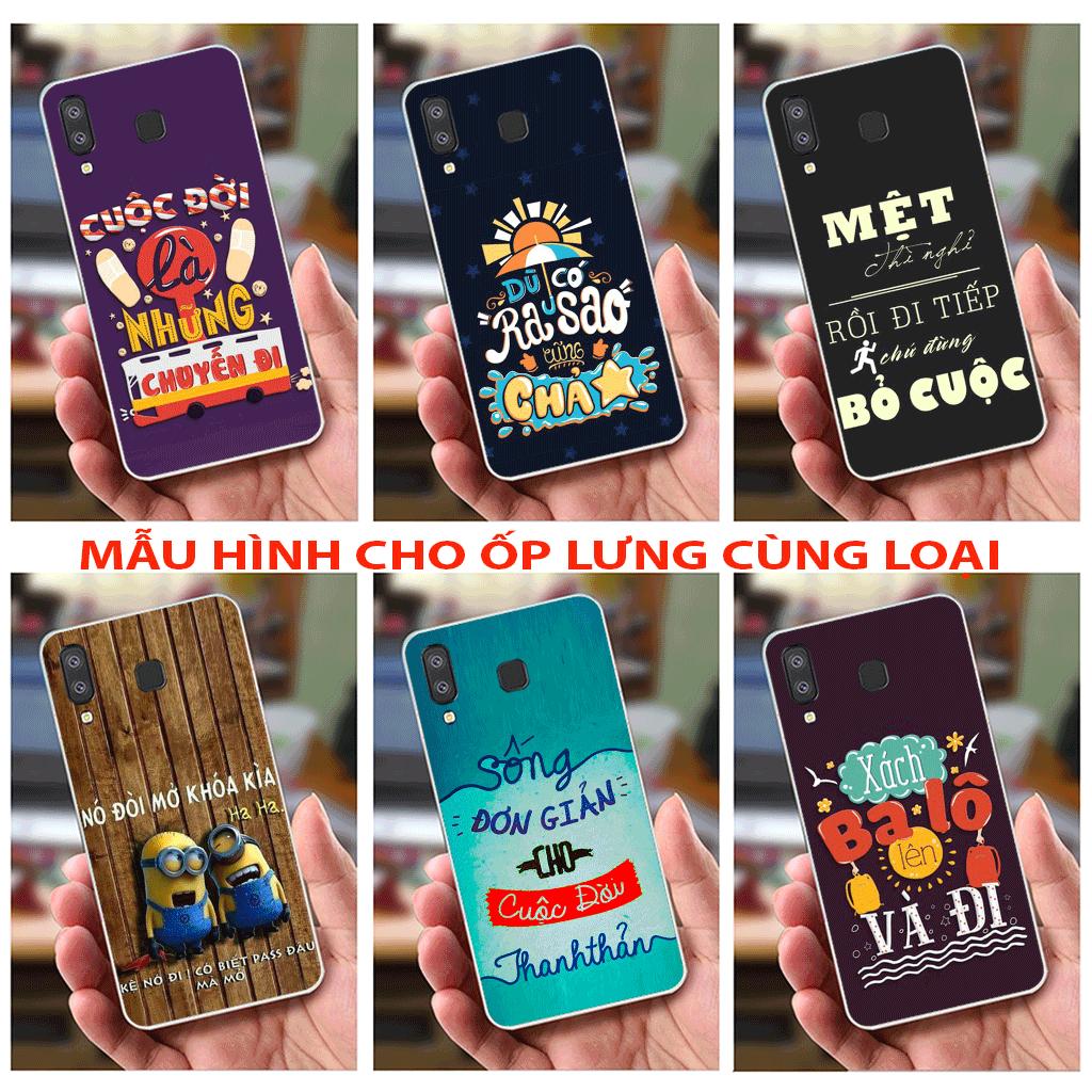 Ốp lưng Samsung A8 Star (dẻo viền trắng trong) - Xách Ba lô lên và đi
