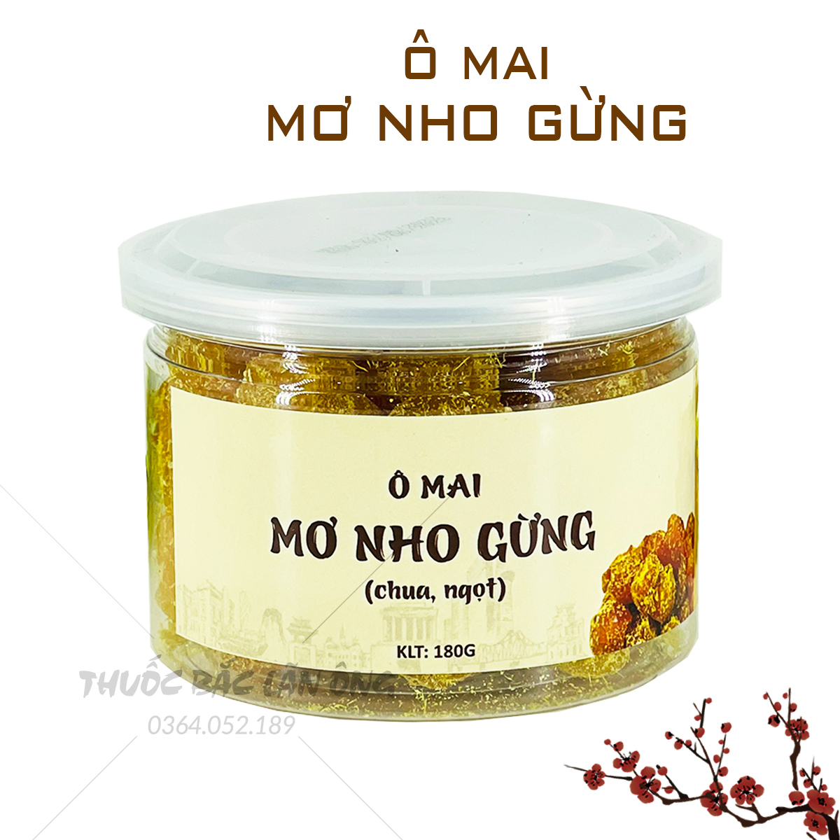 Ô mai mơ nho gừng đặc sản Hà Nội (Vị chua chua ngọt ngọt thơm ngon)