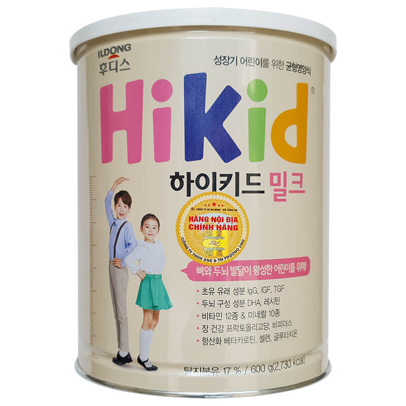 Sữa hikid vani hàn quốc 600g cho bé 1-9 tuổi