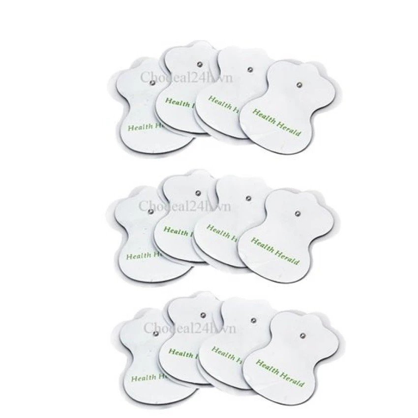 Combo 10 miếng dán đệm điện cực trắng dành cho máy trị liệu kỹ thuật số dụng cụ mát xa
