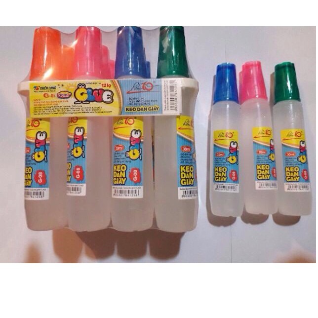 Lốc 12 Chai Keo nước dán giấy 30ml Điểm 10 Thiên Long TP-G08