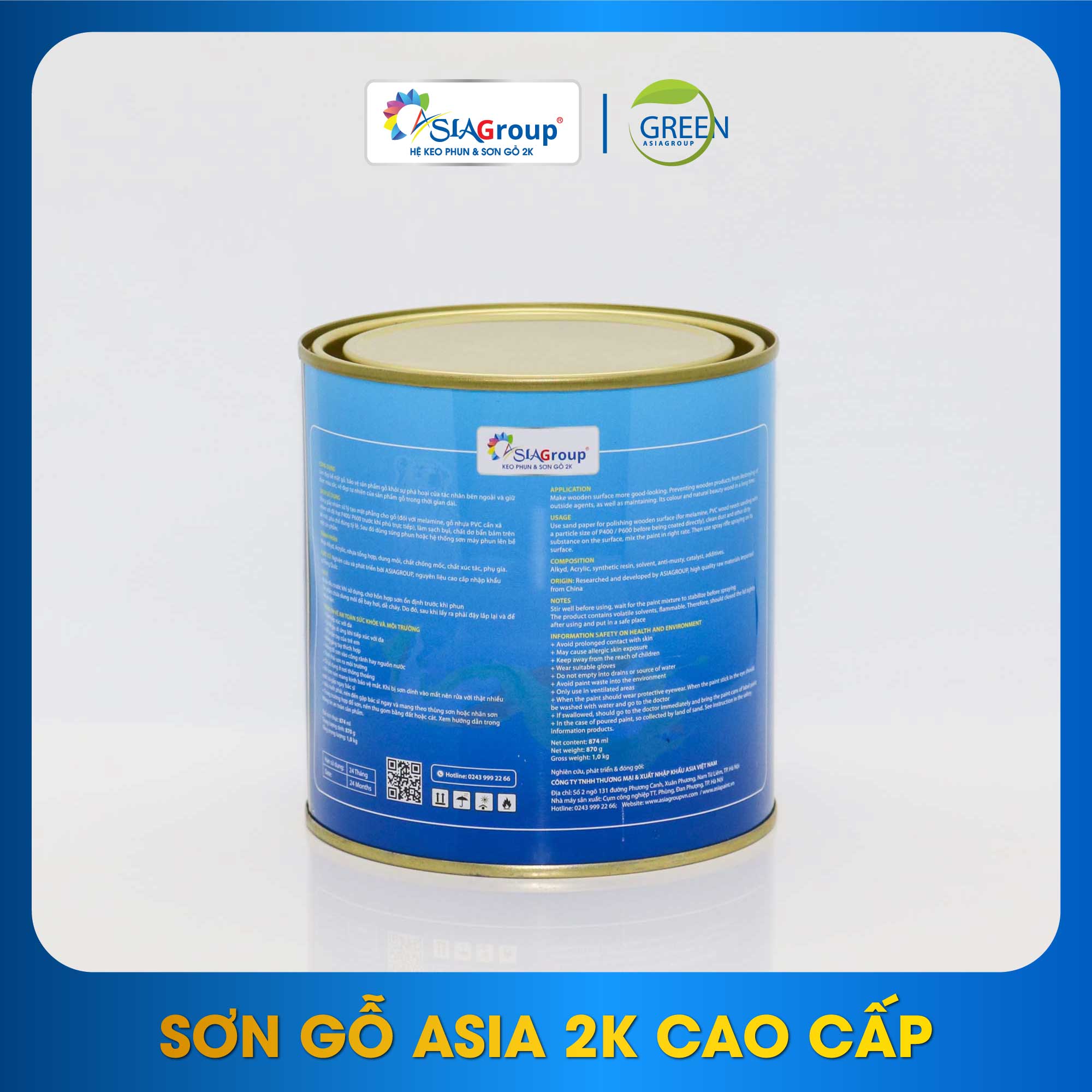 Sơn trắng mờ ASIA 2K Mã AS902 - Lon 1KG