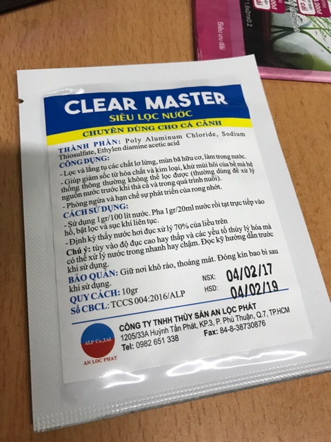 [HCM]CLEAR MASTER san phẩm làm trong nước hồ cá nhanh