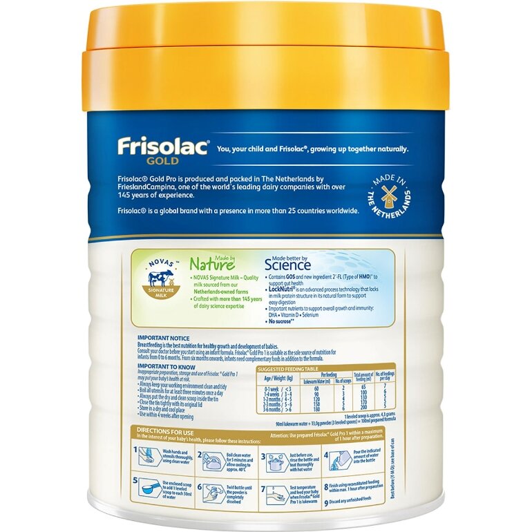 Friso Gold Pro số 1 800g (0 - 6 tháng)