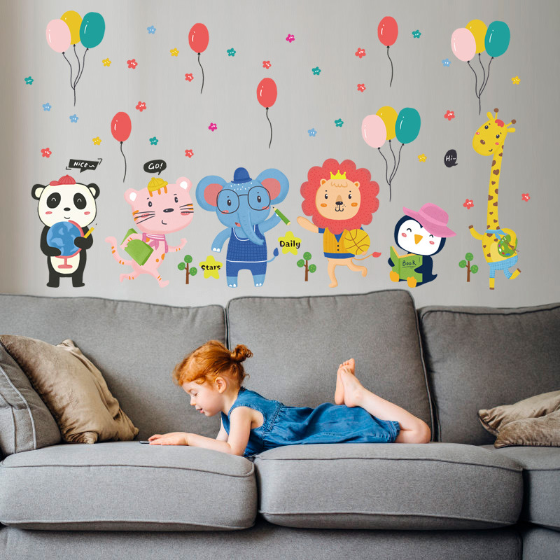 Decal dán tường thú và bóng bay SK9321