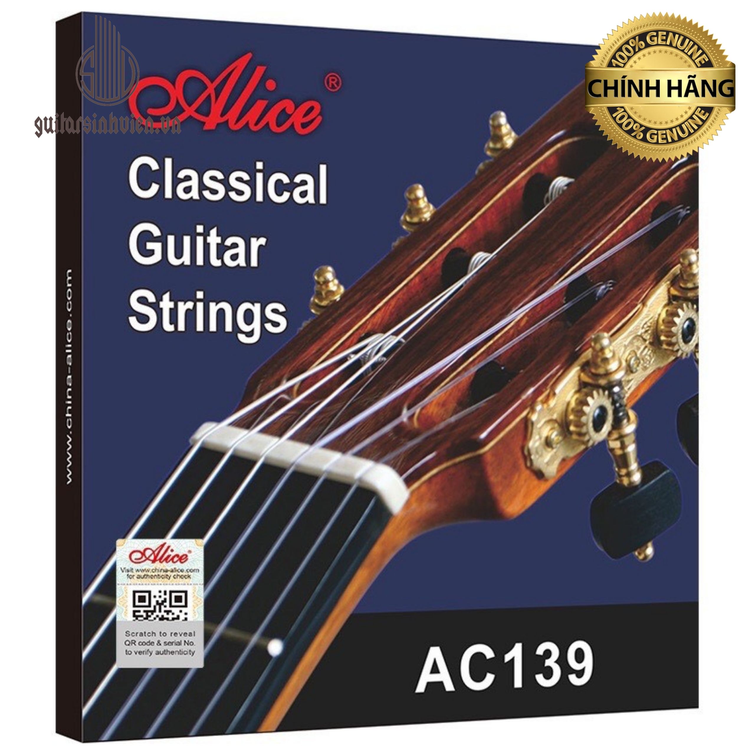 Dây đàn guitar classic chính hãng alice ac139, dây đàn guitar cổ điển alice, dây đàn classic chính hãng