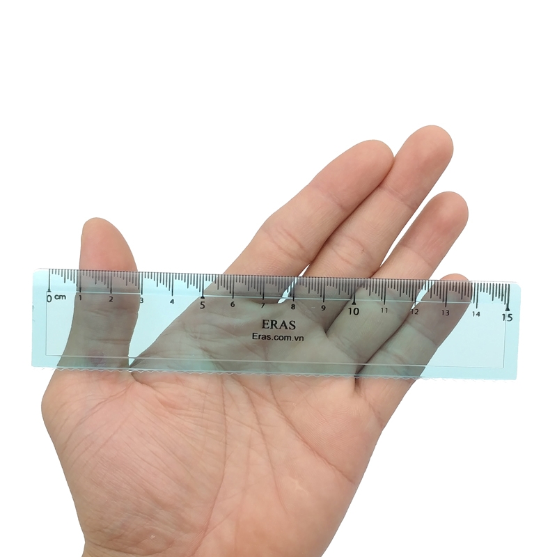 Thước Kẻ Nhựa Eras 15 cm E906 - Màu Xanh