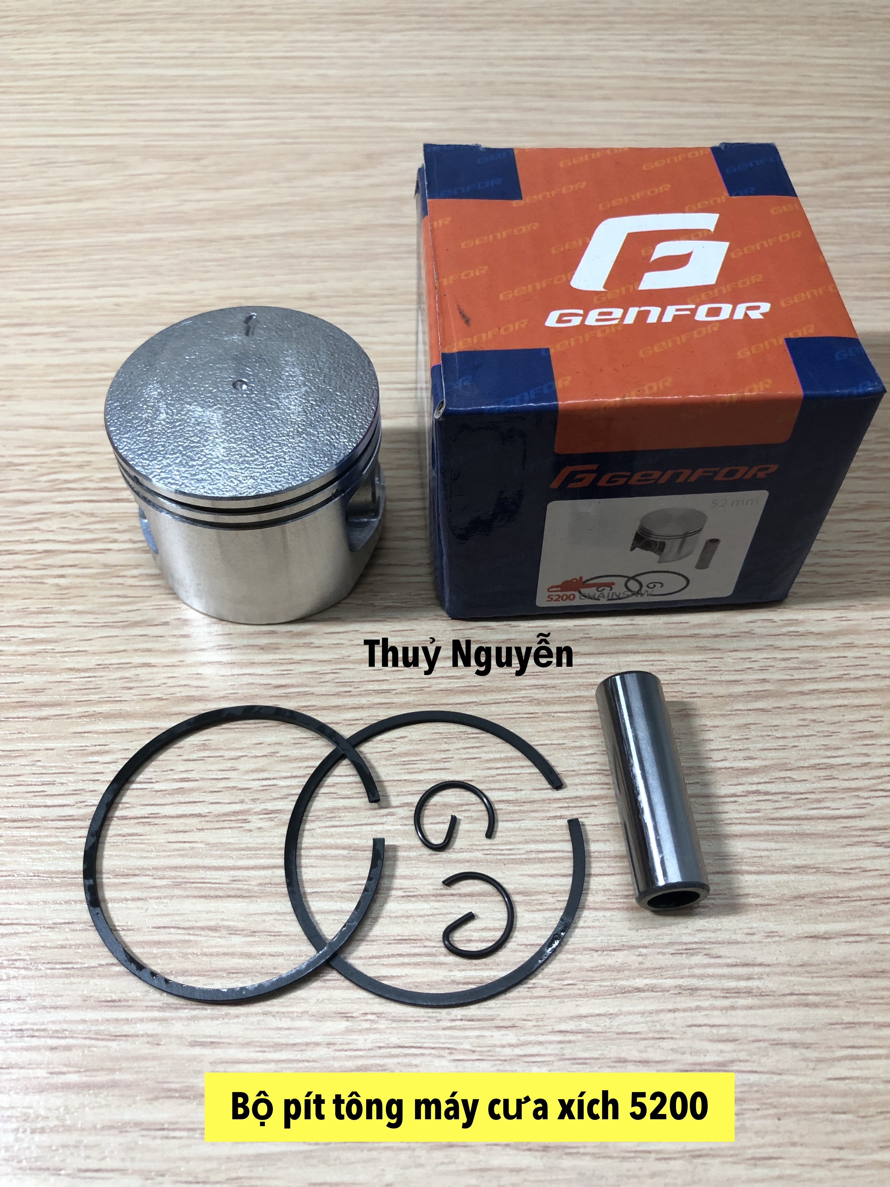 Bộ pít tông(pis tông) 45mm máy cưa 5200, 5900, 52cc