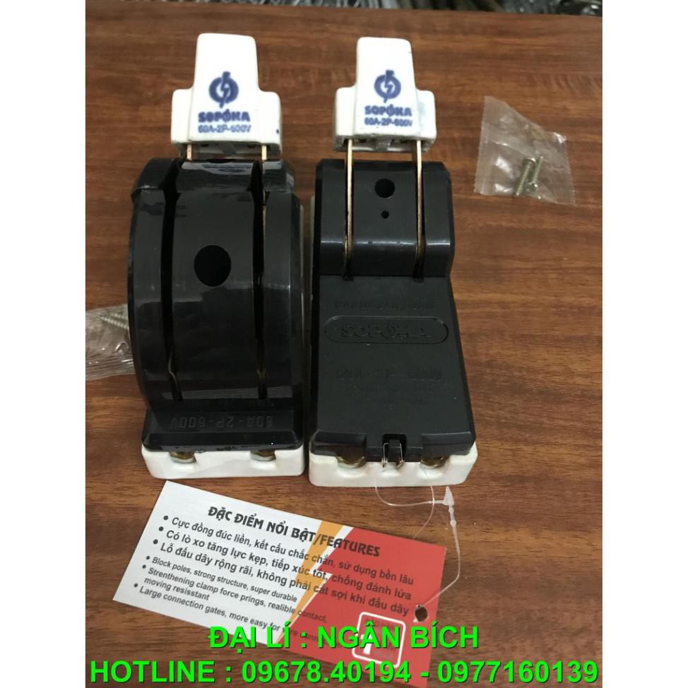Cầu dao 2 pha , cầu dao 2 pha đảo chiều 60A ( 60A - 2P - 2N) ,và cầu dao 2 pha 60A ( 60A - 2P)