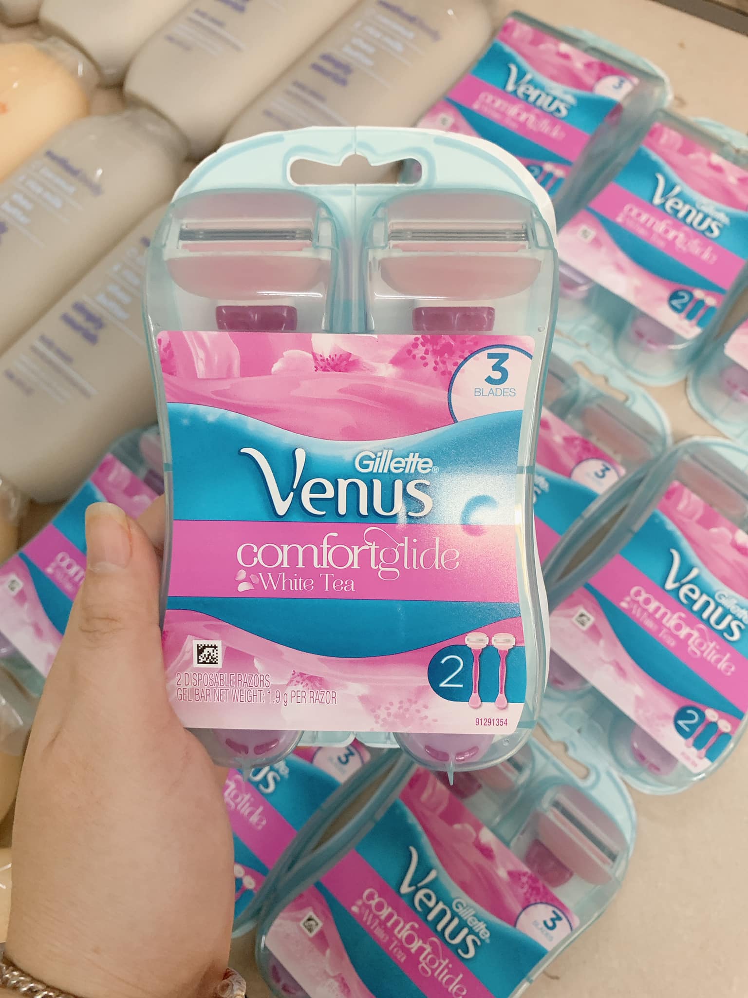 Bộ 2 dao cạo nữ Gillette Venus Comfortglide White Tea