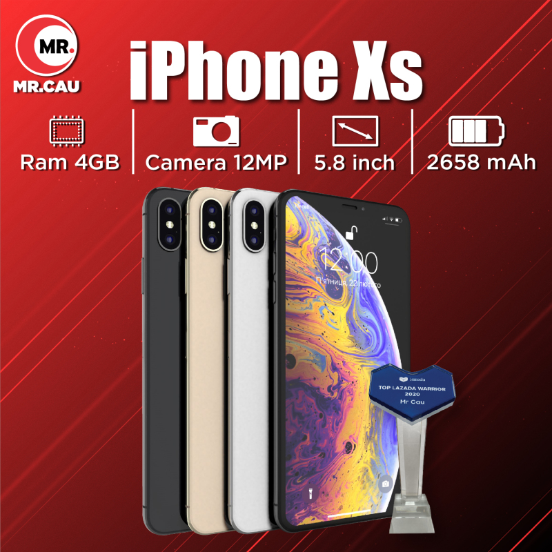 Điện thoại iPhone XS 64G/256GB chính hãng  bản Quốc Tế Máy Zin 99% Nguyên Bản Đẹp Như Mới hỗ trợ 1 đổi 1 trong 30 ngày trả góp 0% MRCAU