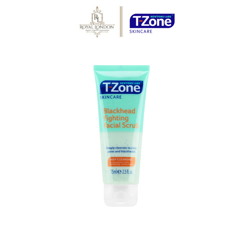 Kem Tẩy Da Chết T-ZONE Loại Bỏ Mụn Đầu Đen Tinh Chất Tràm Trà Blackhead Fighting Facial Scrub 75ml