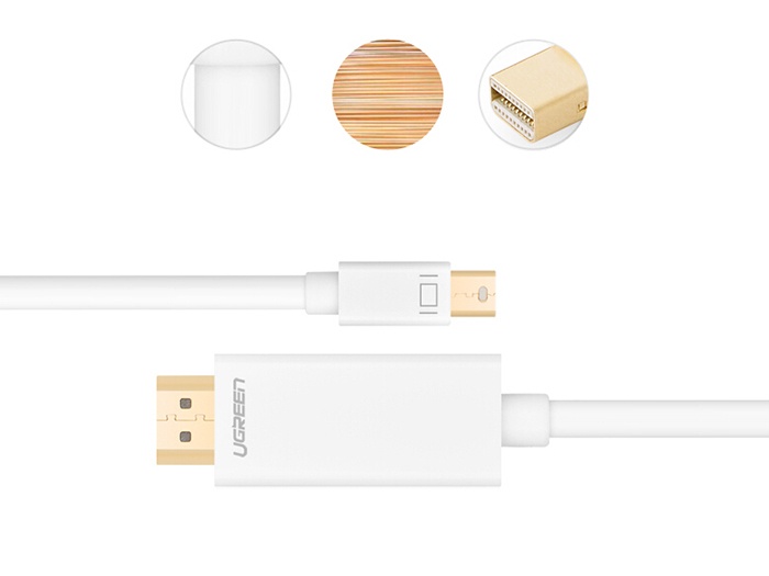 Cáp Mini DisplayPort to HDMI dài 3m Ugreen 10419