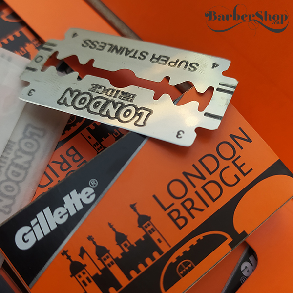 Hộp 100 lưỡi lam gillette london bridge siêu bén dành cho barbershop ,spa.100 cái / hộp