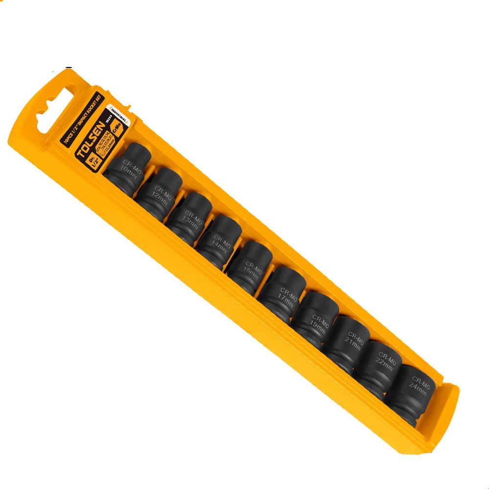 Bộ 10 đầu tuýp đen 1/2 inch công nghiệp tolsen 18295