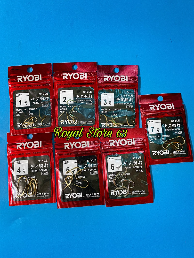 Lưỡi câu cá Nhật Ryobi thép siêu cứng