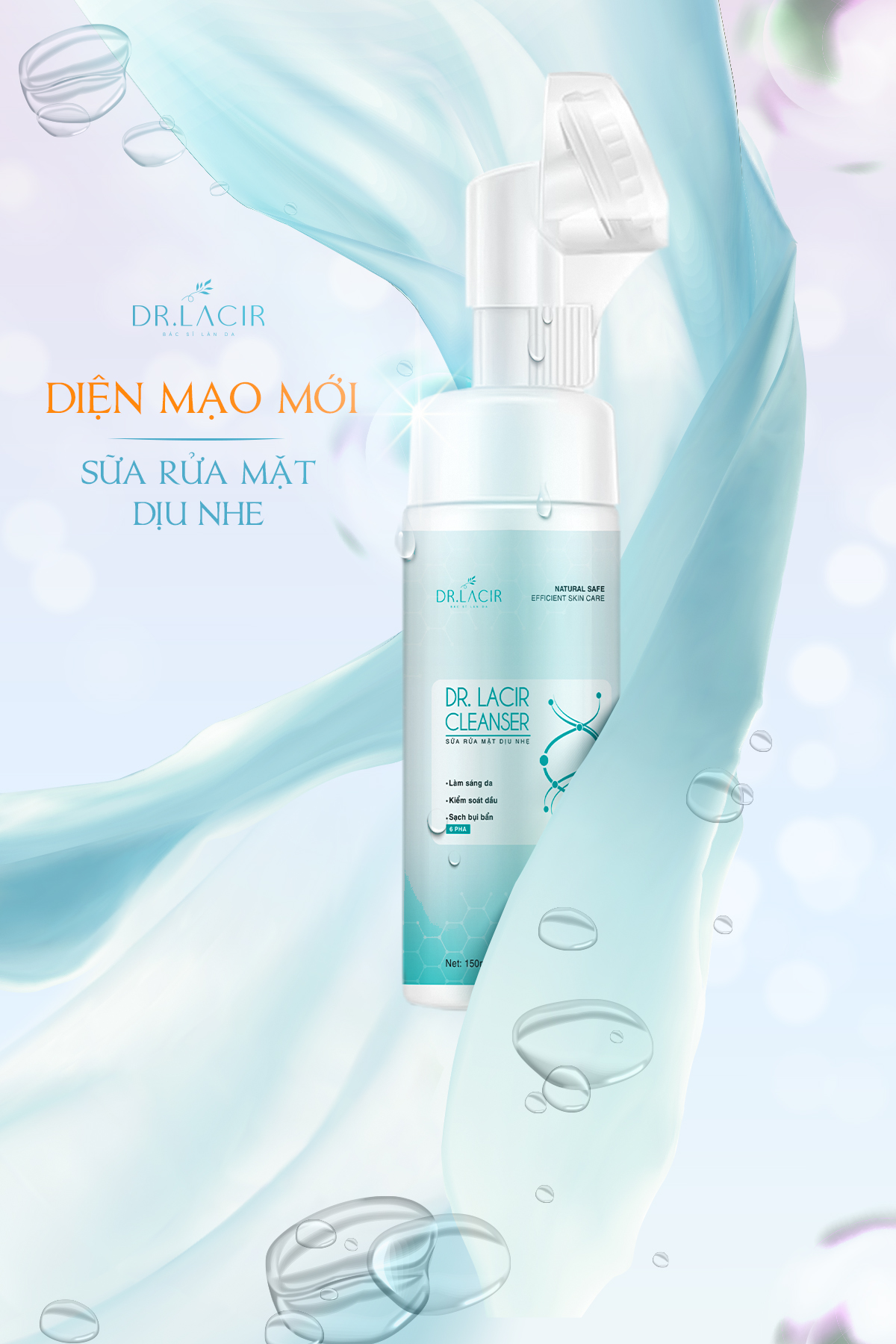 SỮA RỬA MẶT DR.LACIR - HÀN QUỐC [chính hãng 100%]