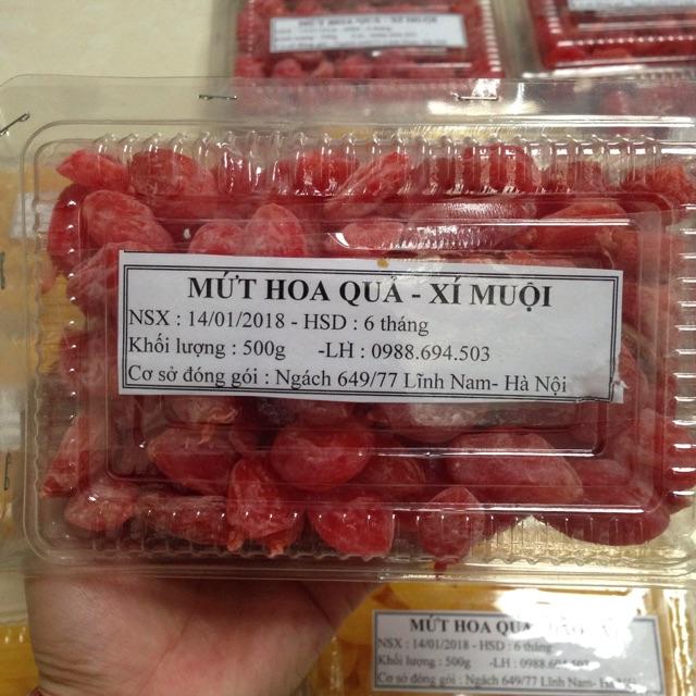 1kg xí muội đỏ bao ngon( 1kg gồm 2 bịch 500g)