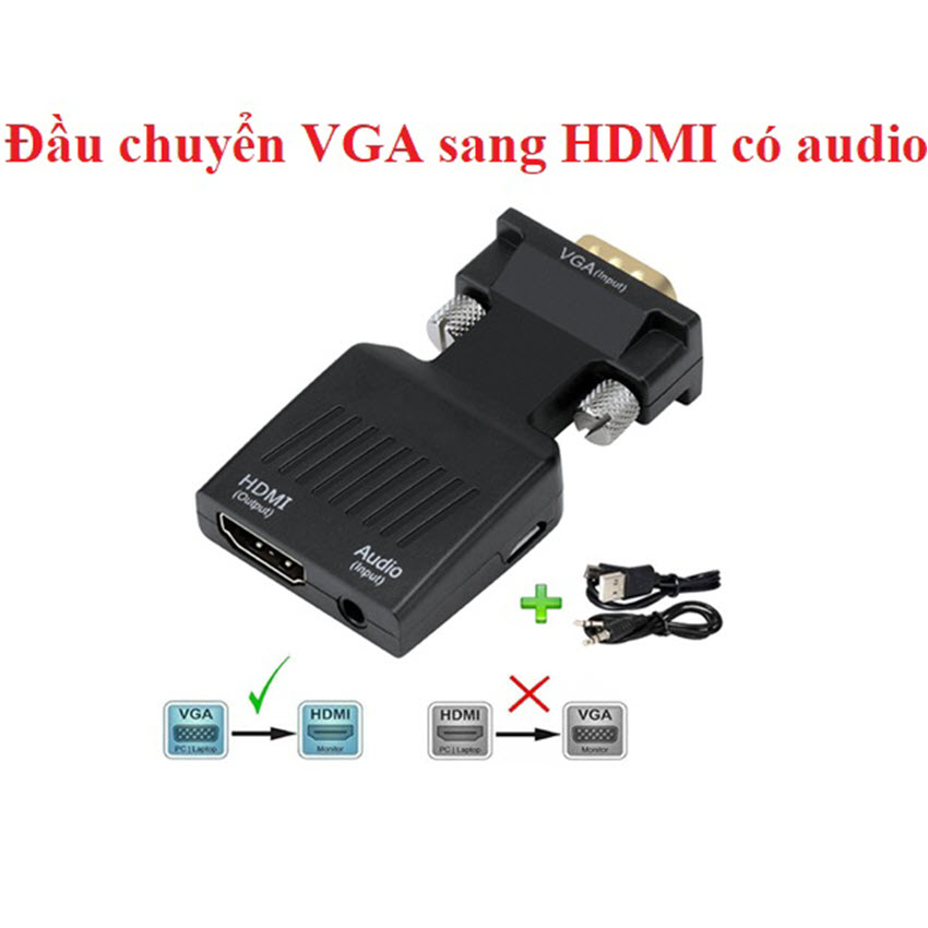 Đầu chuyển tín hiệu VGA + Audio sang HDMI chất lượng cao