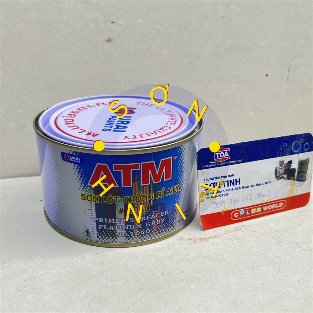 Sơn lót chống rỉ chống sét màu ghi xám atm 1040 urai paints 375ml 800ml