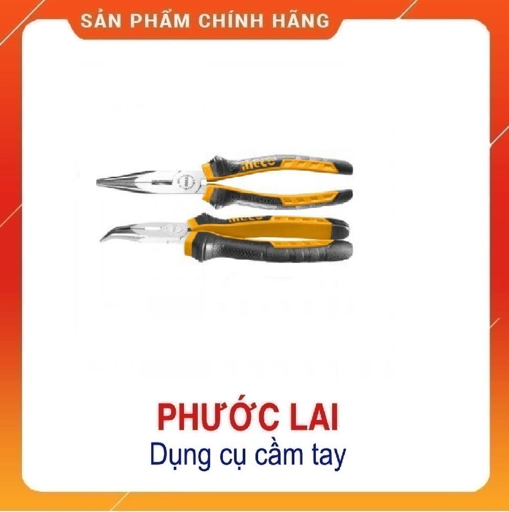 Kìm mũi cong 6" Ingco HBNP08168