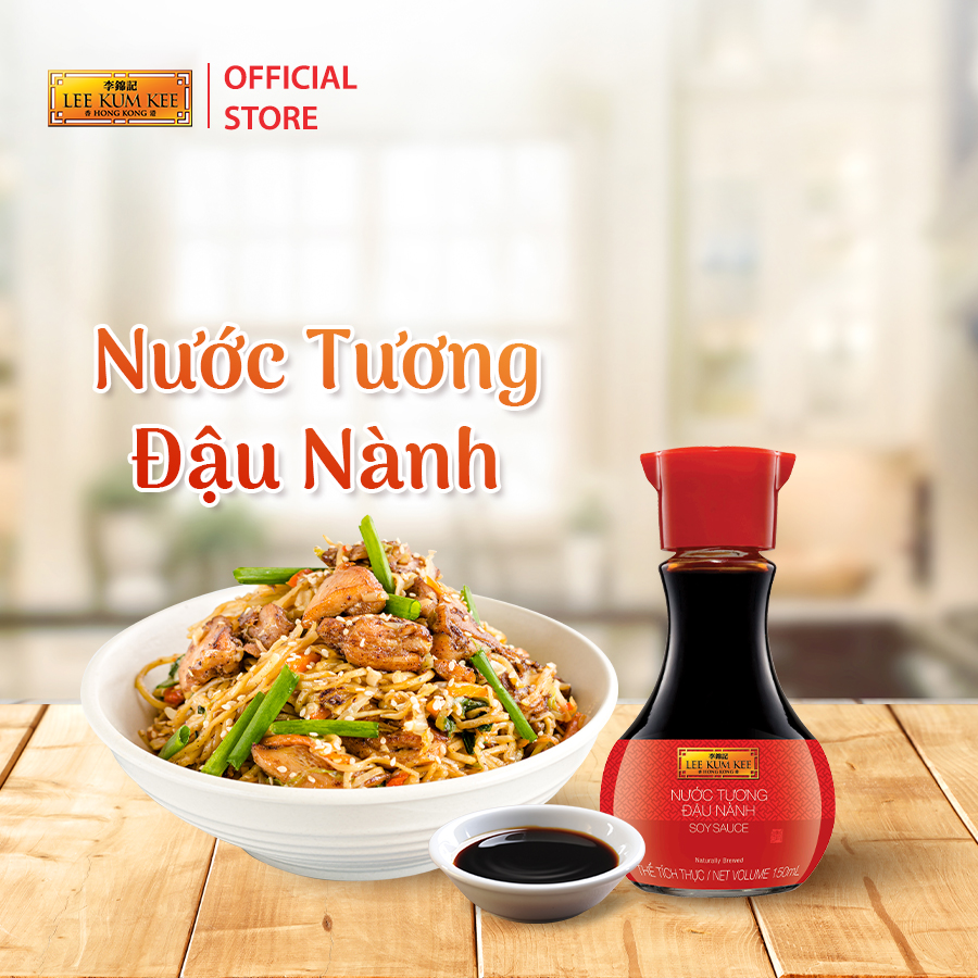 Nước tương đậu nành LEE KUM KEE SOY SAUCE chai thủy tinh 150 ml