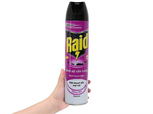 (Mới) Bình Xịt Côn Trùng Raid 600ml- Xịt Muỗi, Xịt Côn Trùng
