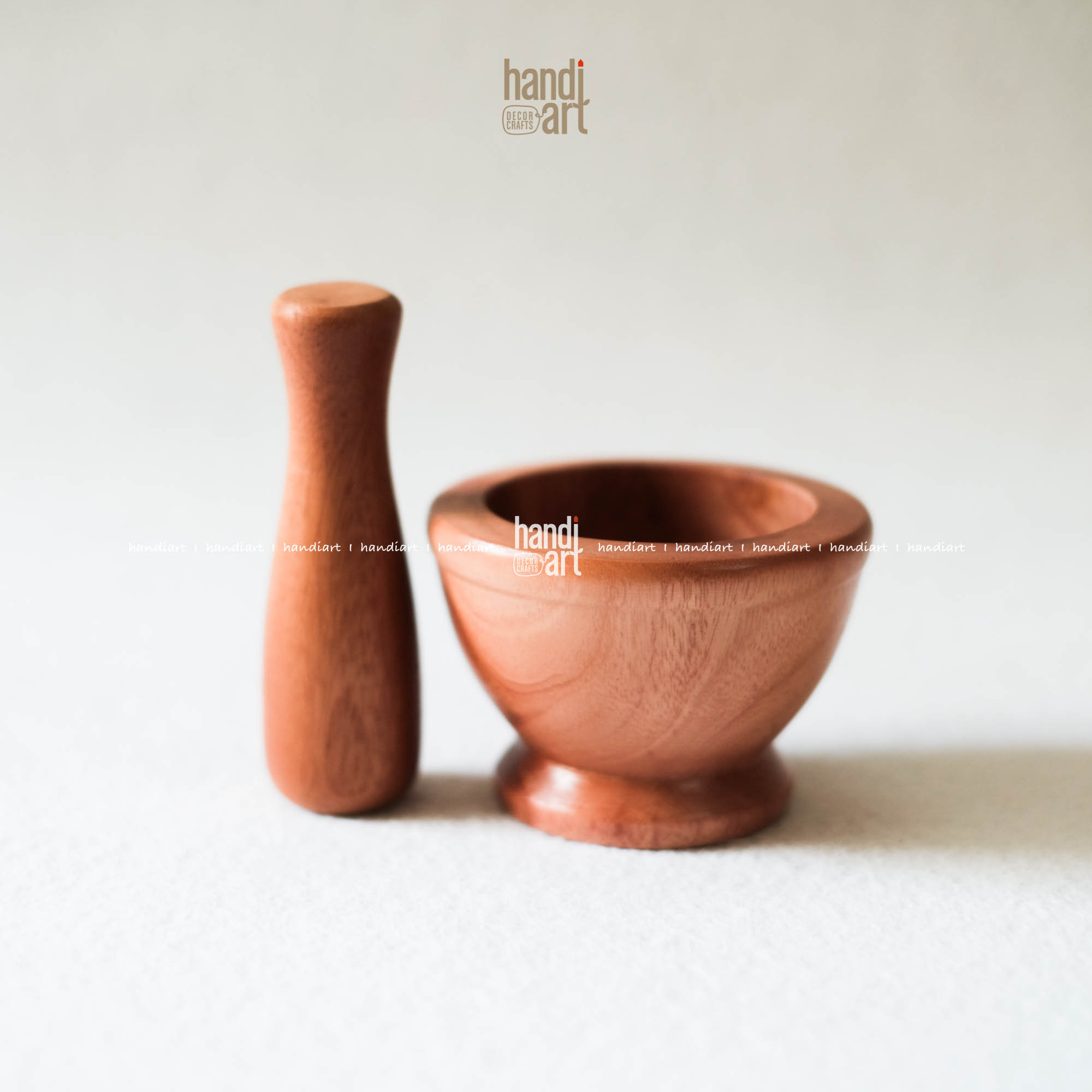 Cối & chày gỗ giã hành tỏi
