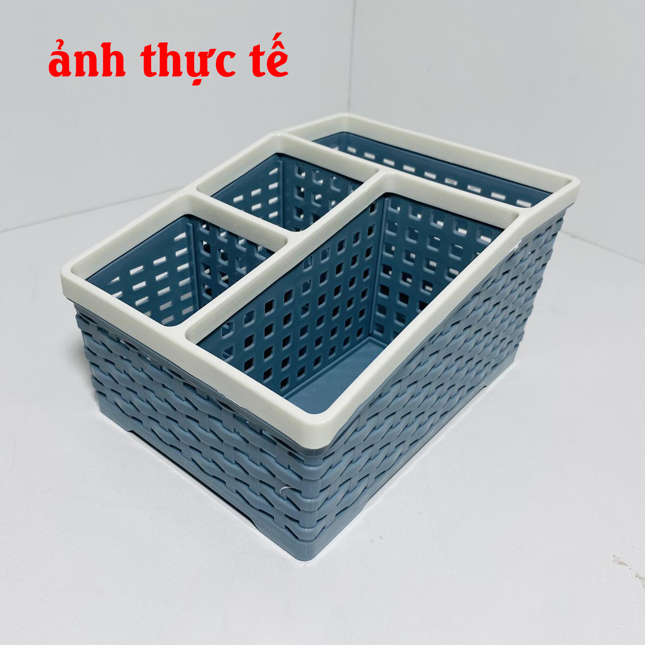 Khay nhựa tiện ích 4 ngăn việt nhật 2 size 5688, khay 4 ngăn để bàn đựng bút, đồ dùng đa năng dieulinhshop