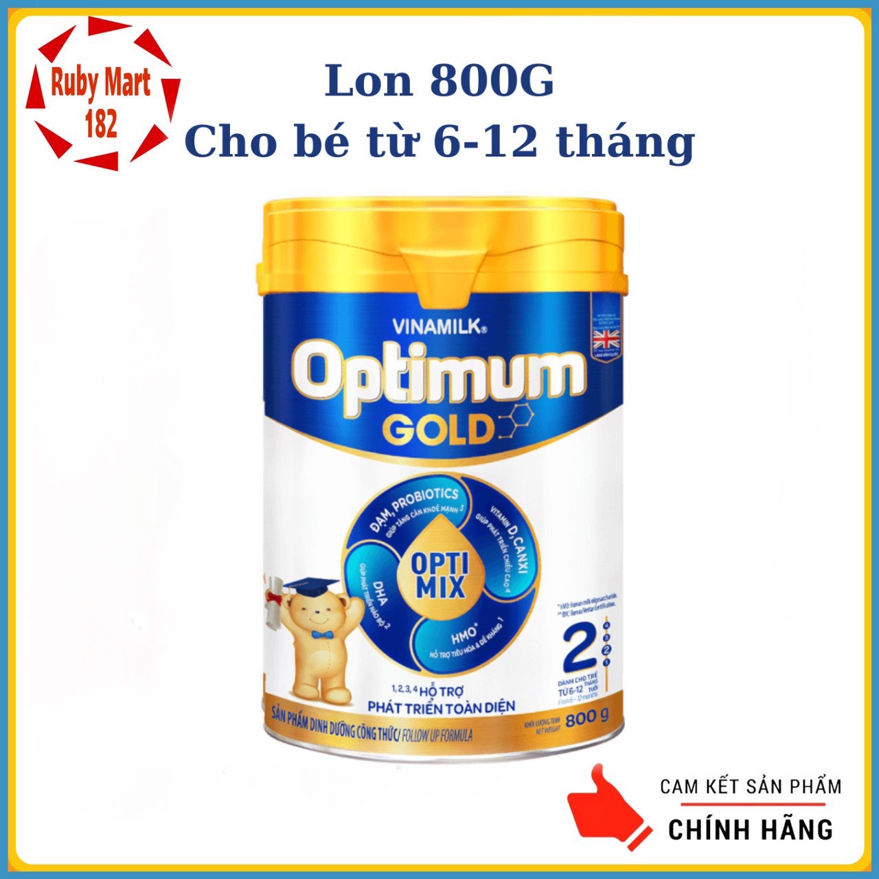 Sữa bột Vinamilk Optimum Gold 1/2 lon 800g