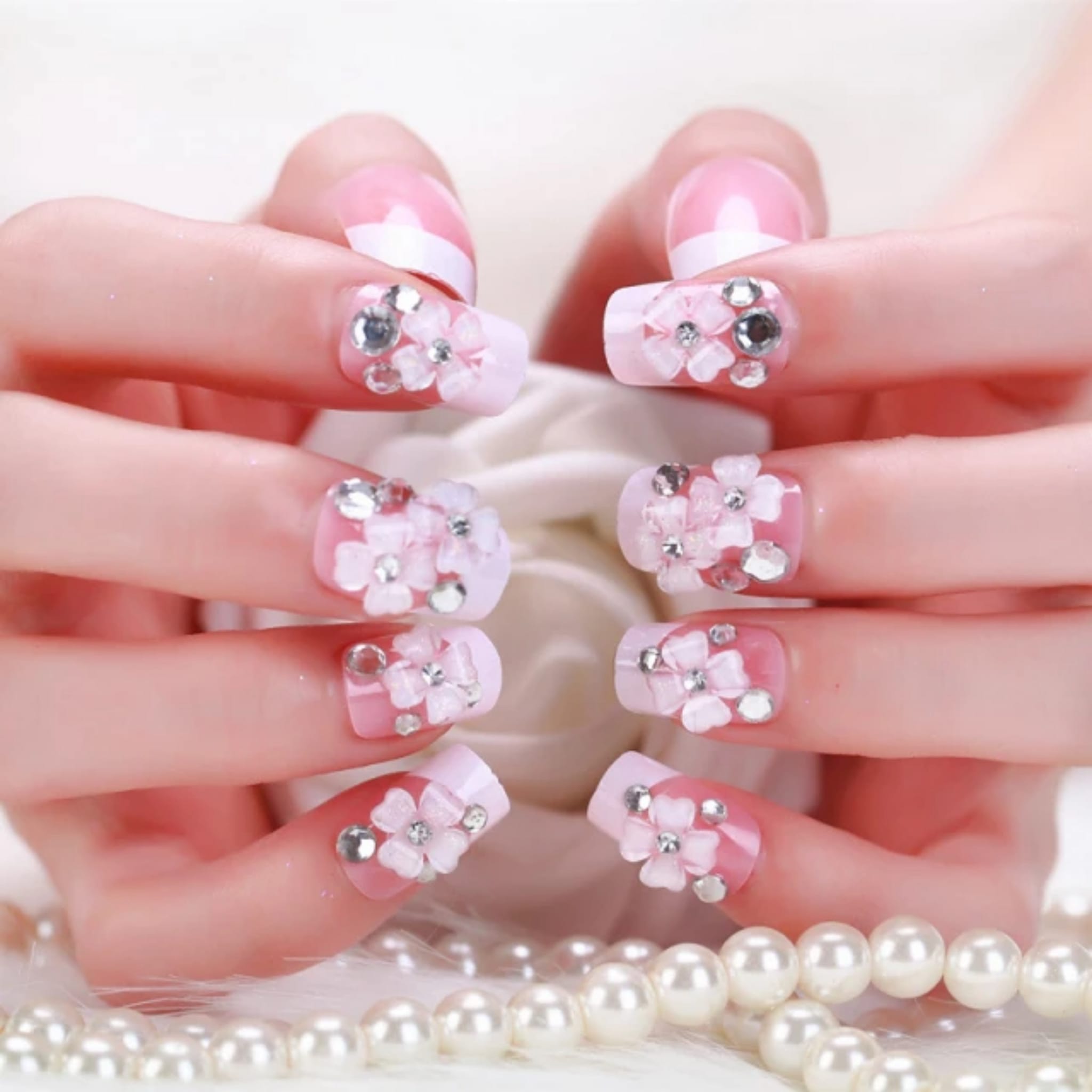 Bộ 24 Móng tay giả A27 (keo sẵn sau các ngón tay)