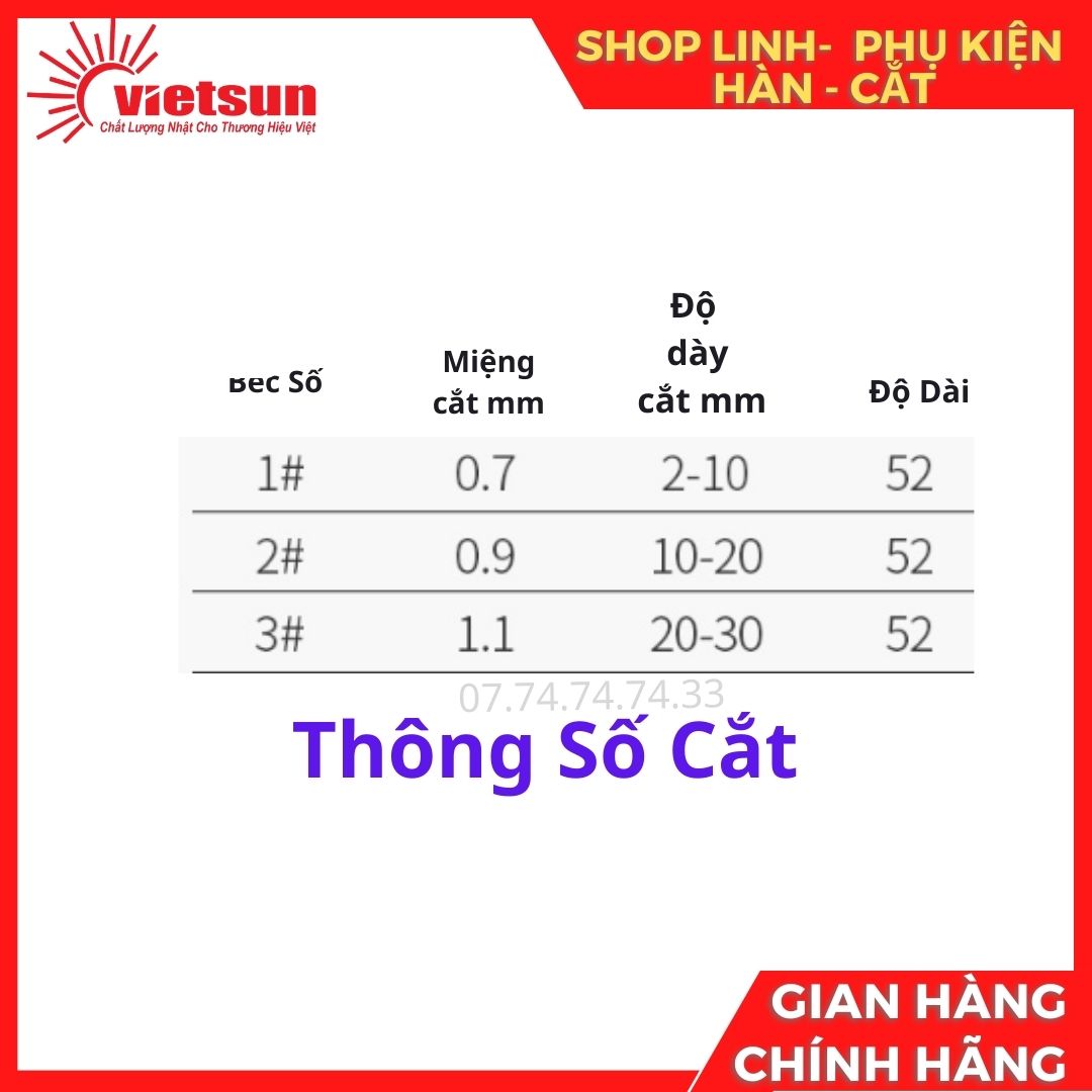 Béc Cắt Oxy Gas Đèn Cắt Gió Đá G07-30 số 1 2 3