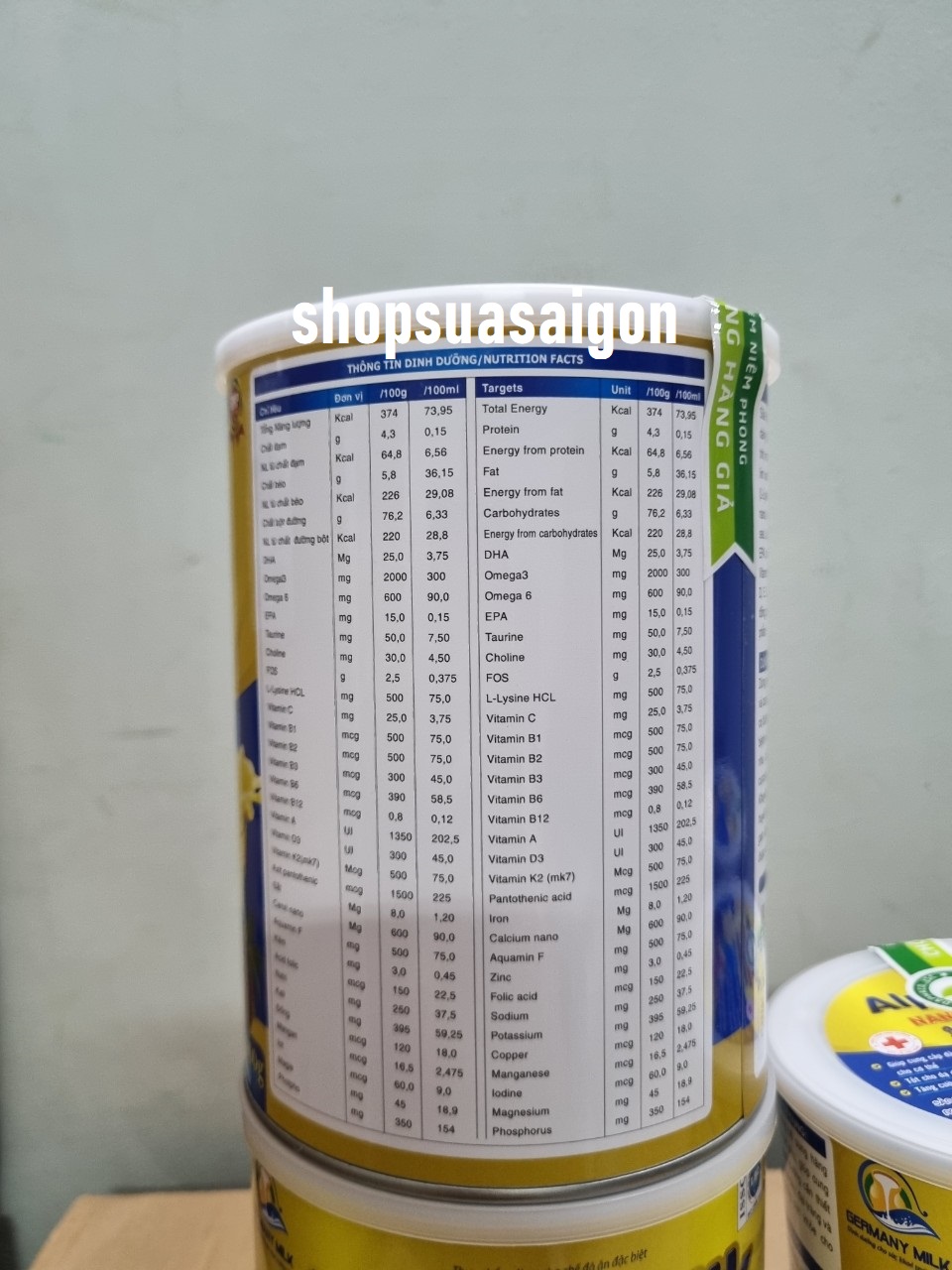 [Combo 2hộp 900gr-Date 2026] Sữa bột ALPHAMILK  NANO CURCUMIN NẤM LIM XANH.