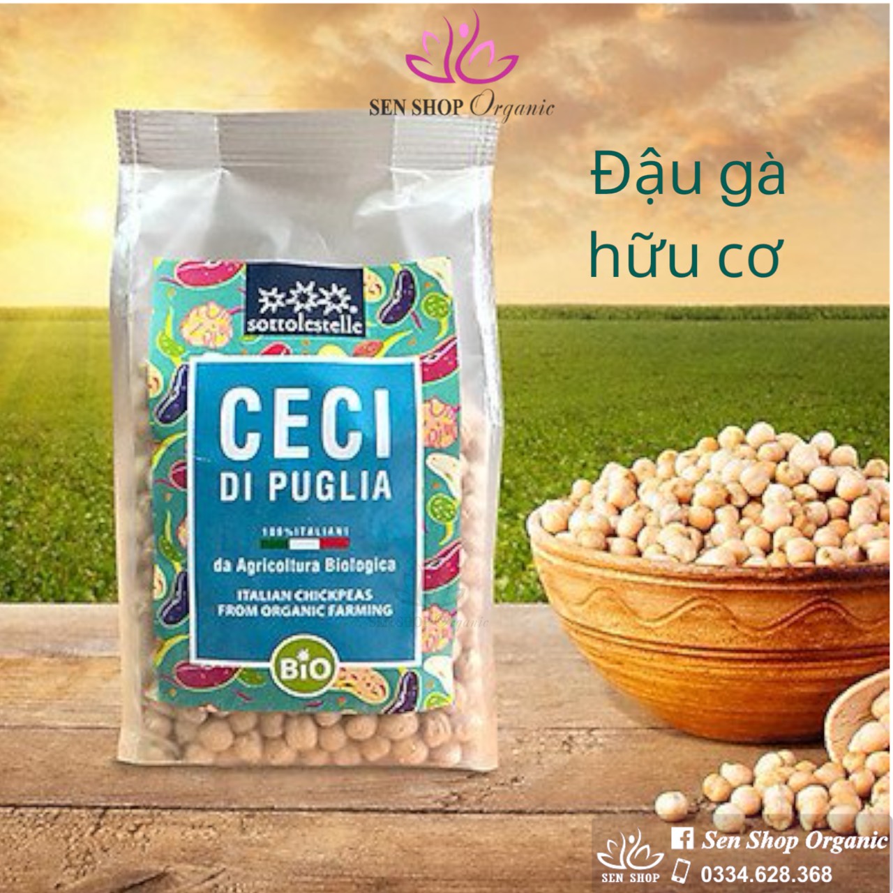 Đậu gà hữu cơ Sottolestelle (Organic Chickpea) - 200gr và 400gr