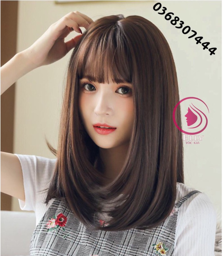 [TẶNG LƯỚI] Tóc giả nữ nguyên đầu dáng lửng - TG34