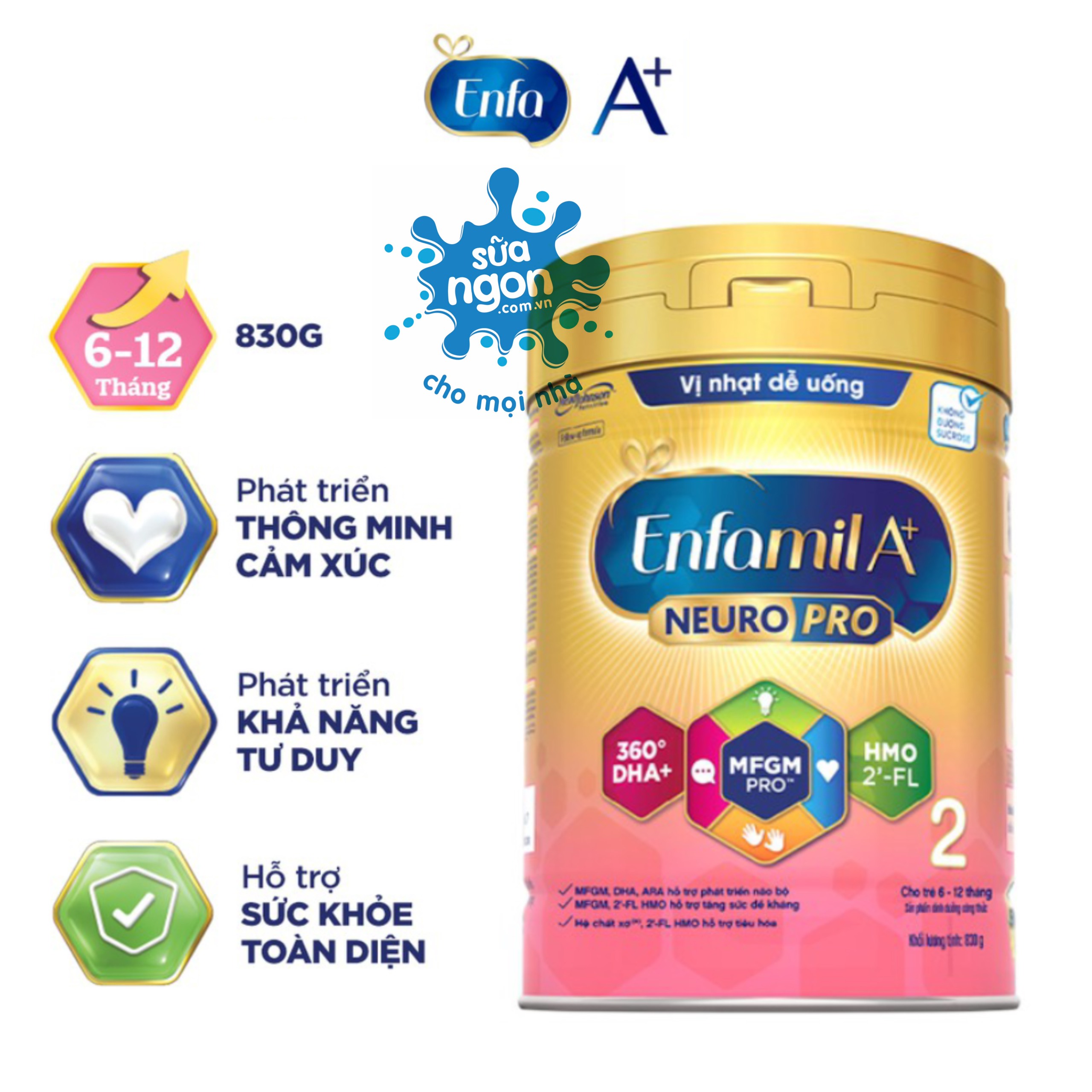 Sữa bột Enfamil A+ NEUROPRO 2 (830g)