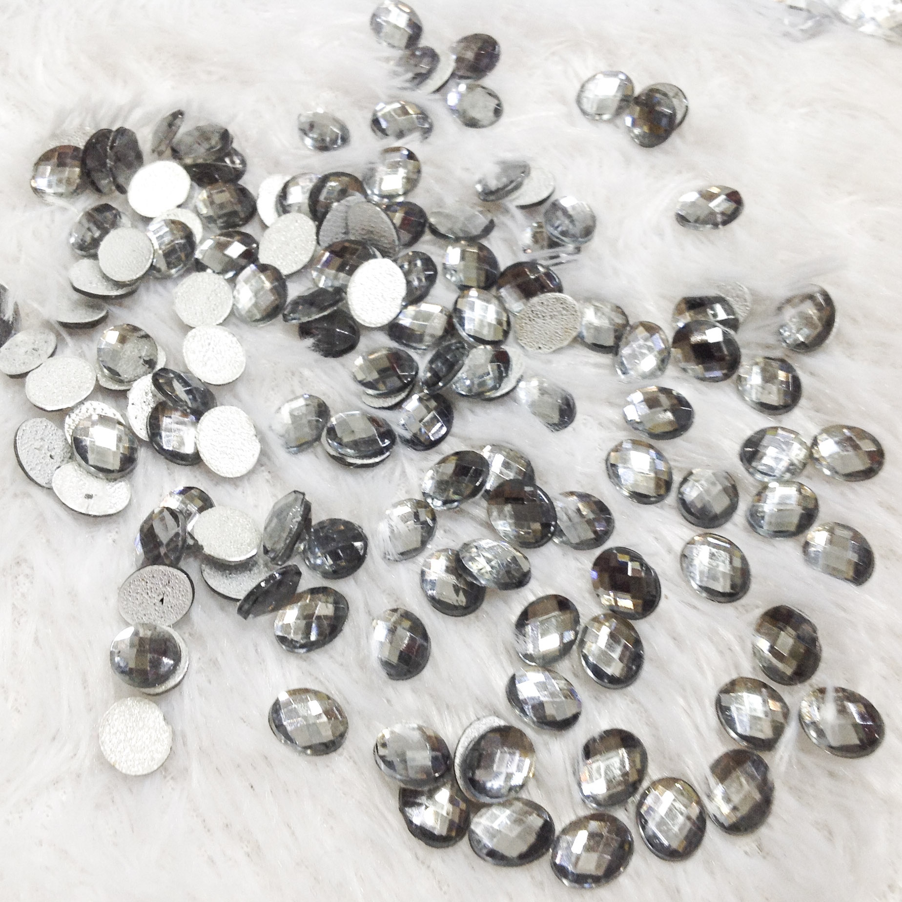 Pack of 10 square hotfix beads Oval glitter transfer sticker clothing [ironing sticker]