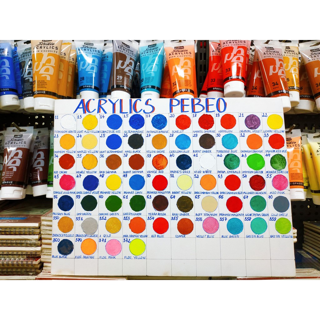 Màu Acrylic Pebeo Studio Tuýp 100ml (Màu nhũ/Neon)