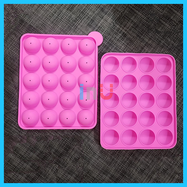 [HCM]Khuôn silicon đổ kẹo que mút tròn chúp chúp 20 cây