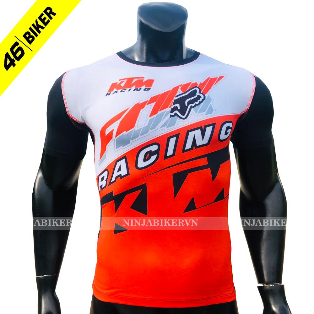 Áo thun xe máy KTM RACING- FOX- DUCATI- MONSTER co giãn 4 chiều